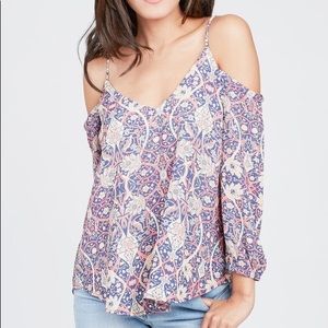 Octavia Boho cold shoulder top NWOT